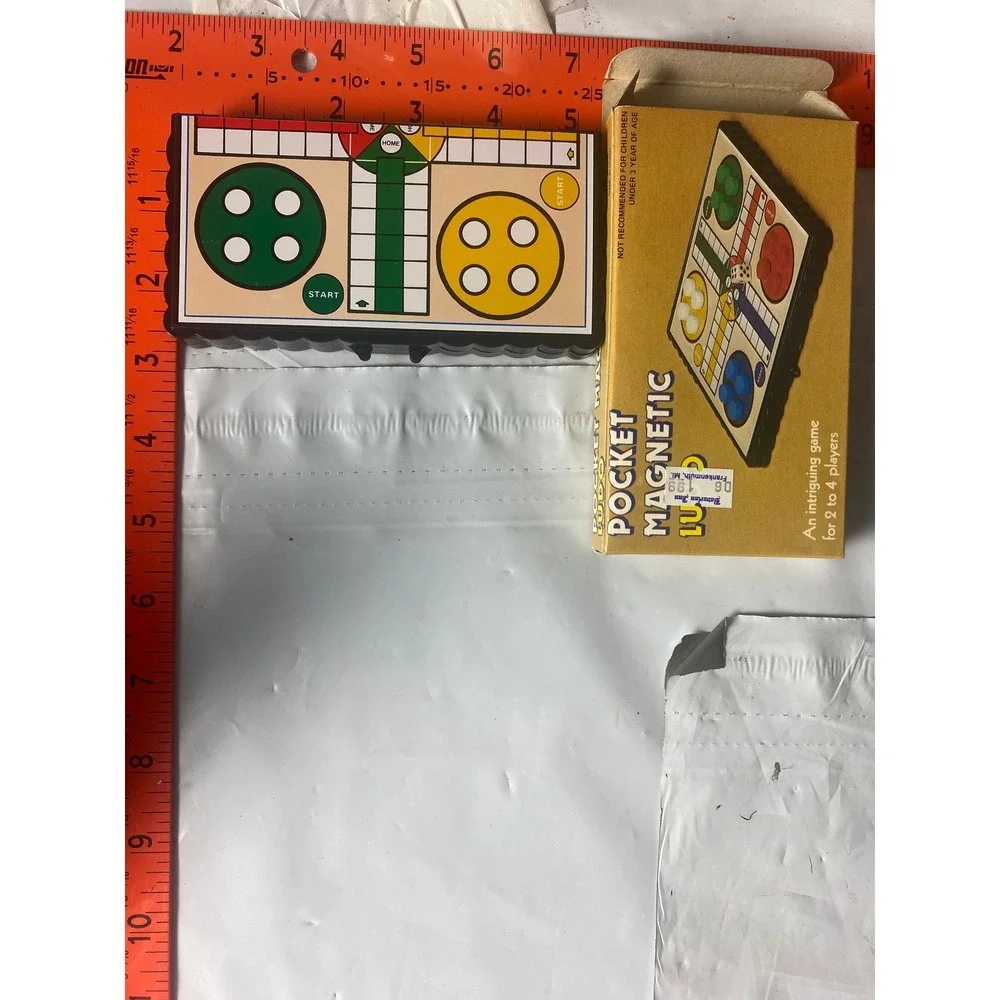 Vintage Pressman Pocket Magnetic Ludo Travel Game No. 349 Board Pieces Box
